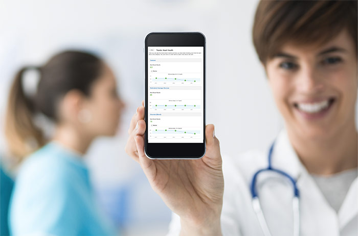 medical-professional-displaying-mobile-test-results